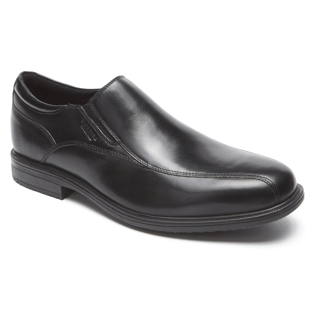 Rockport Mens Slip-On Black - Essential Details II Bike Toe - UK 632-PSRFJC